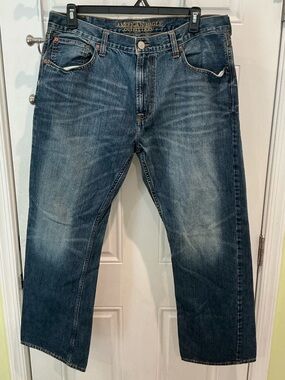 American Eagle Outfitters Men’s Faded Blue Relaxed Jeans